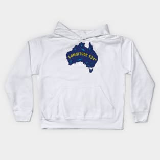 AUSSIE MAP LONGITUDE 131 Kids Hoodie